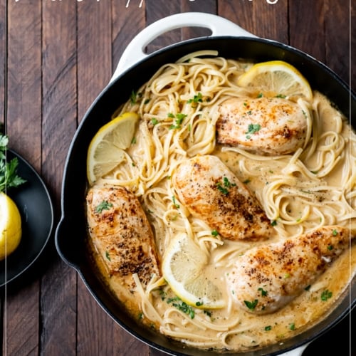 Lemon Pepper Chicken with Creamy Lemon Pepper Sauce | White On Ric