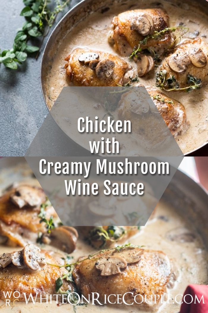Skillet Chicken Mushroom Sauce Recipe collage