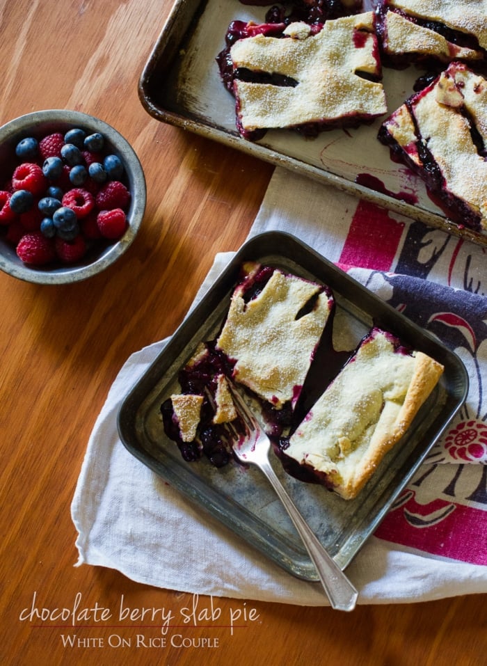 serving of slab pie