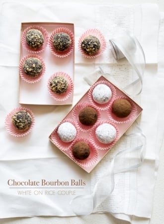 Chocolate Bourban Balls Recipe or Rum balls Recipe @whiteonrice