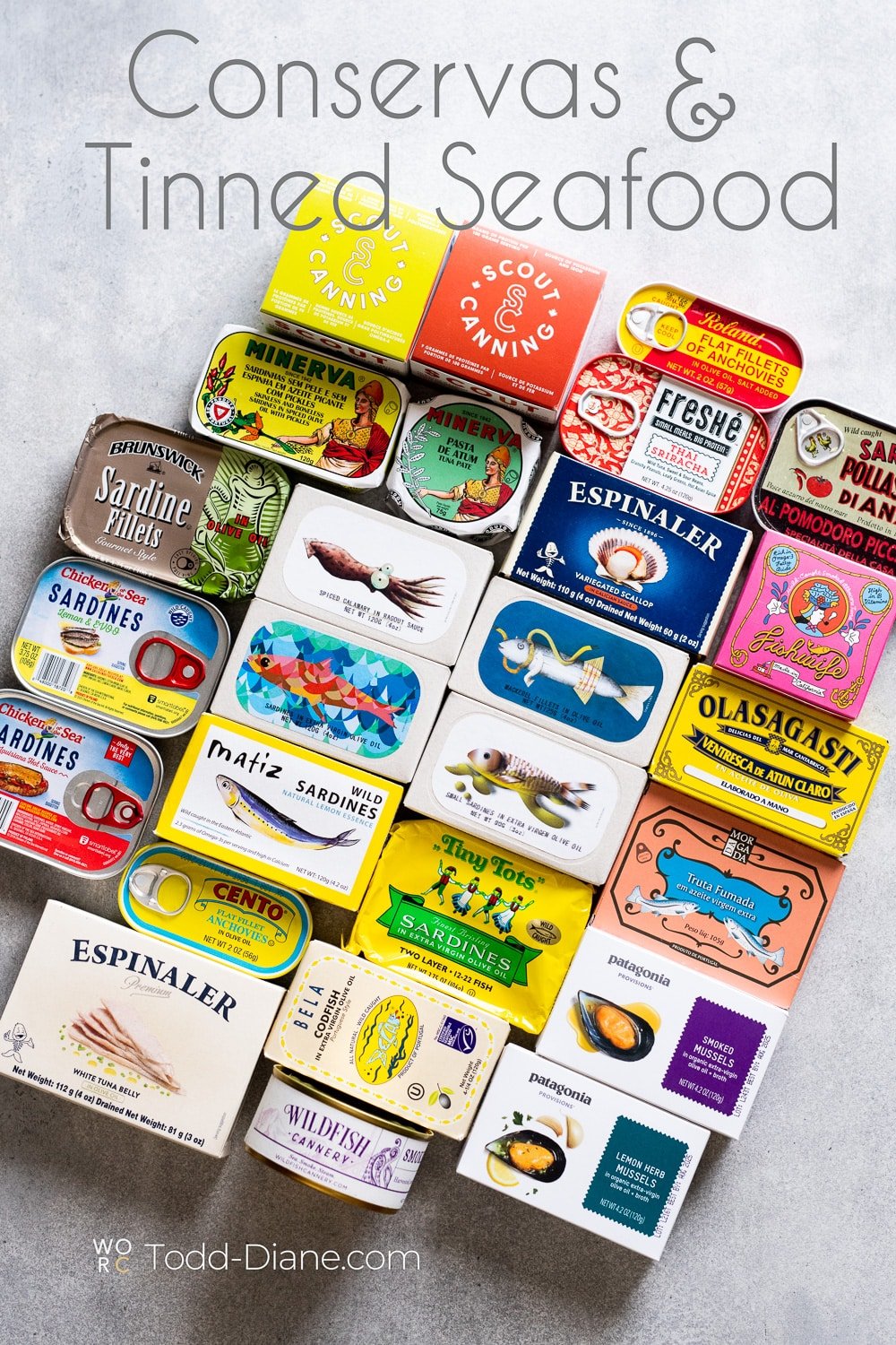 Conservas Tinned Fish Canned Seafood Guide with Wine White On Rice