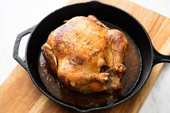 Completed roasted chicken