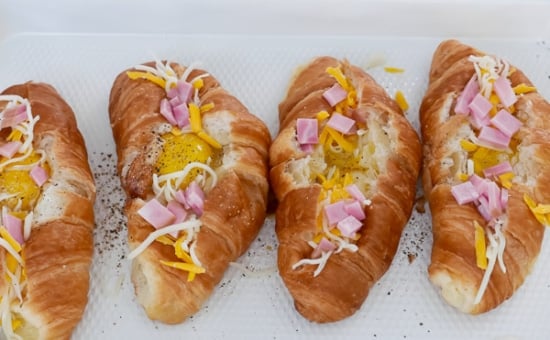 Ham and cheese added