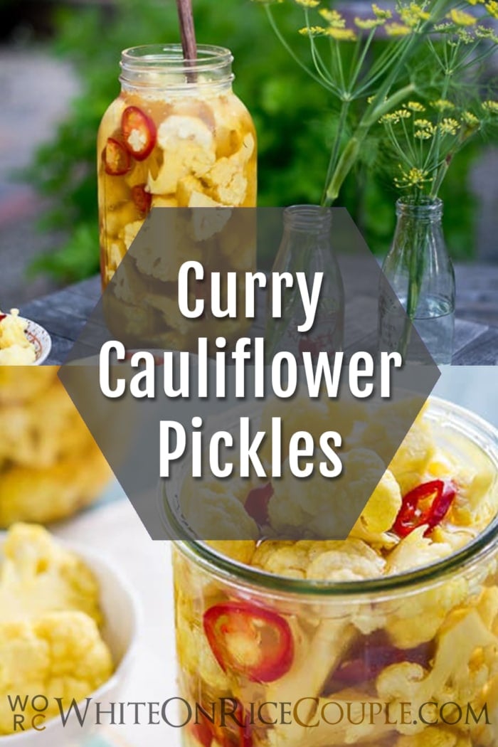 cauliflower pickles recipe collage