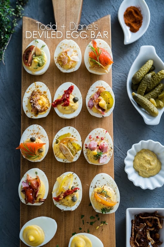 Deviled Egg Bar for Brunch and Easy Deviled Egg Recipe