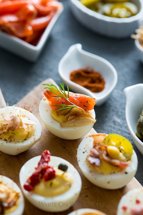 Deviled Eggs Recipe for Deviled Egg Bar Party!