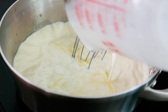 Whisking in milk