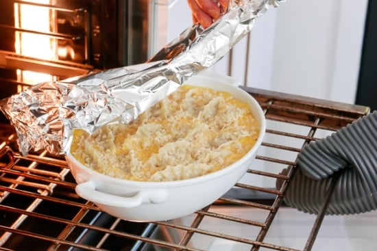 Removing foil from dumplings