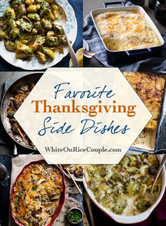 Best and Easy Thanksgiving Side Dishes like Potatoes and Brussels Sprouts | @whiteonrice