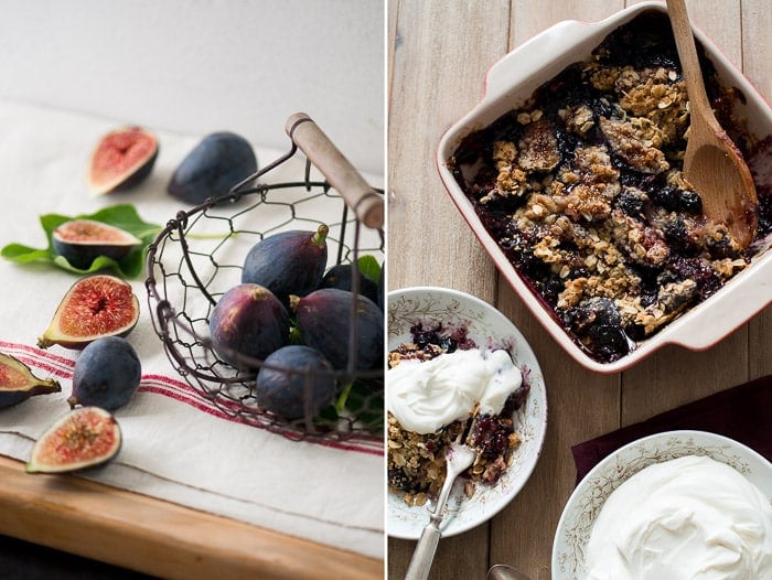 Perfect for Fig Season: Fig and Blueberry Crisp Recipe on WhiteOnRiceCouple.com