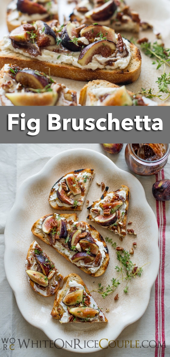 Fig and Ricotta Bruschetta Recipe from @Whiteonrice and @riceonwhite of WhiteOnRiceCouple.com