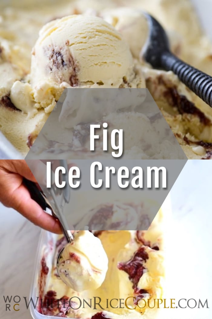 Roasted Fig & Goat Cheese Ice Cream collage