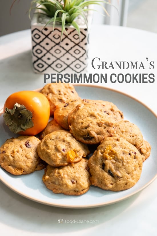 Plate of persimmon cookies