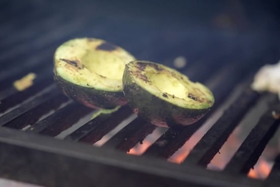 Avocado on grill