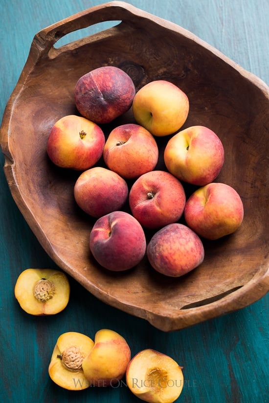 Broiled Peaches with Black Cherry Preserves, & Crème Fraiche, Recipe