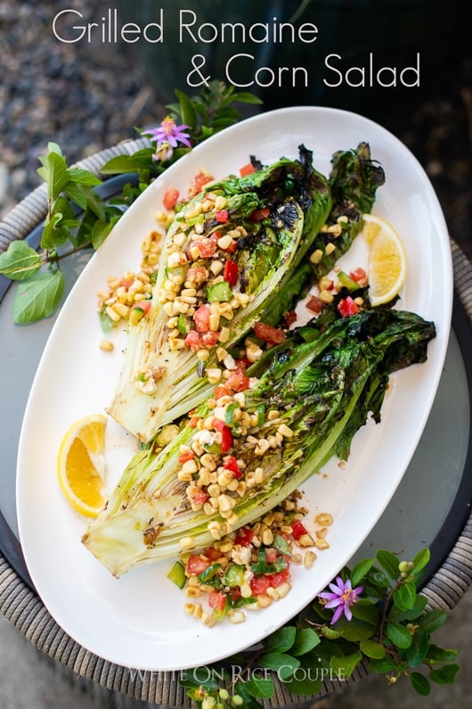 Grilled Romaine and Corn Salad