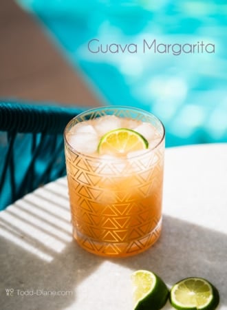 table with guava margarita