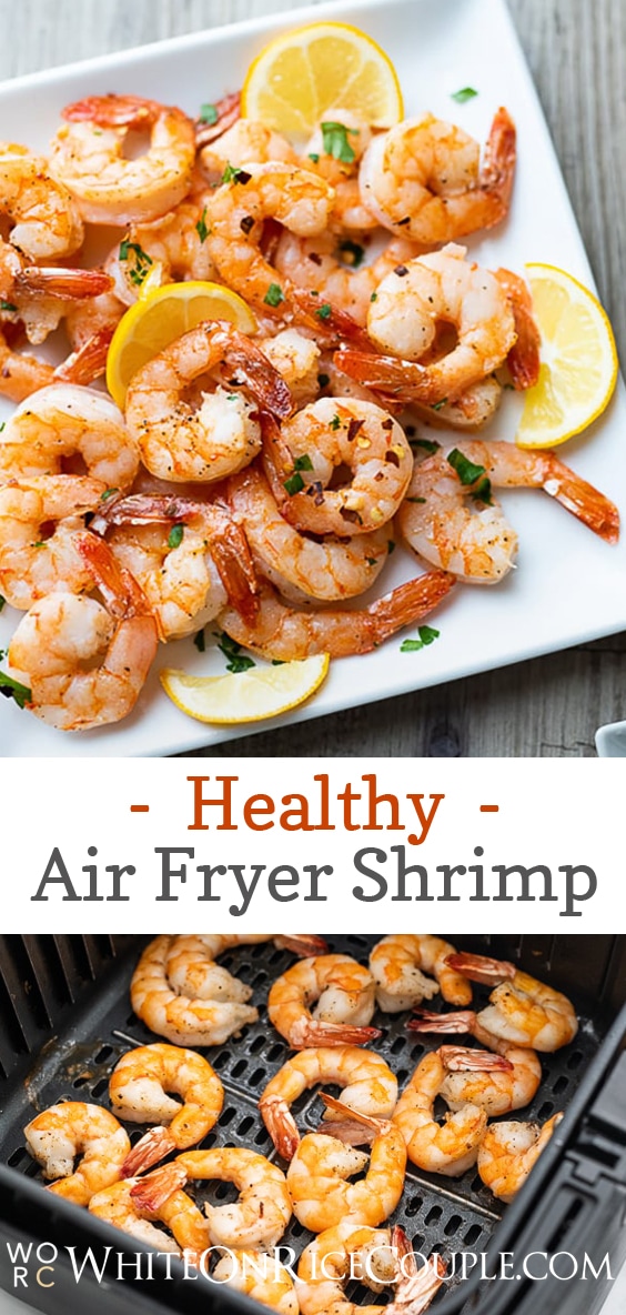 Air Fryer Garlic Shrimp Recipe | WhiteOnRiceCouple.com