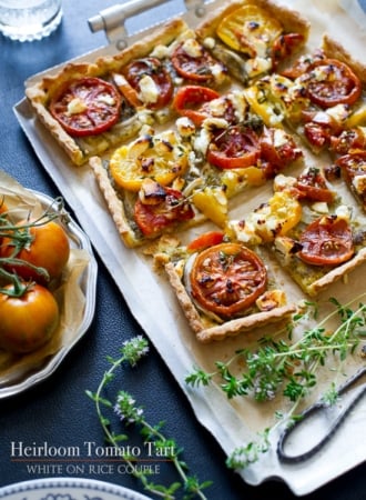 Heriloom Tomato Tart Recipe | WhiteOnRiceCouple.com