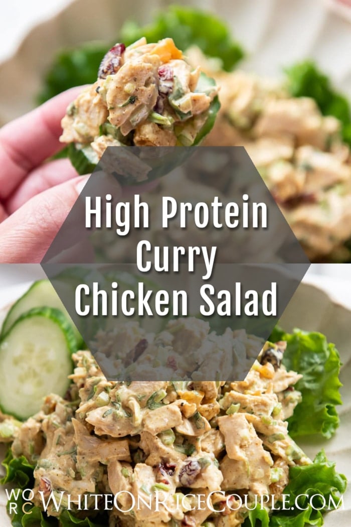 Curry Chicken Salad salad recipe collage