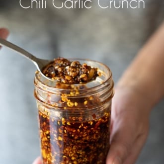 chili garlic crunch in jar