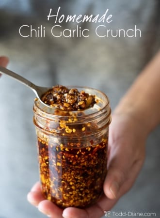 chili garlic crunch in jar