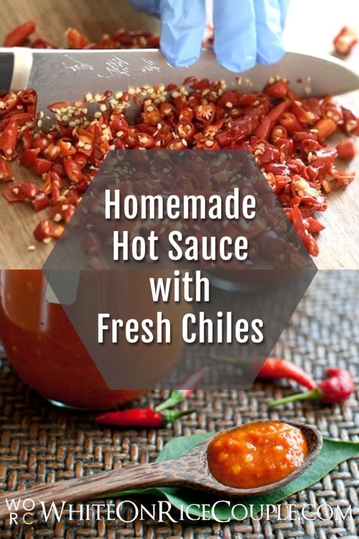 Homemade Sriracha recipe collage