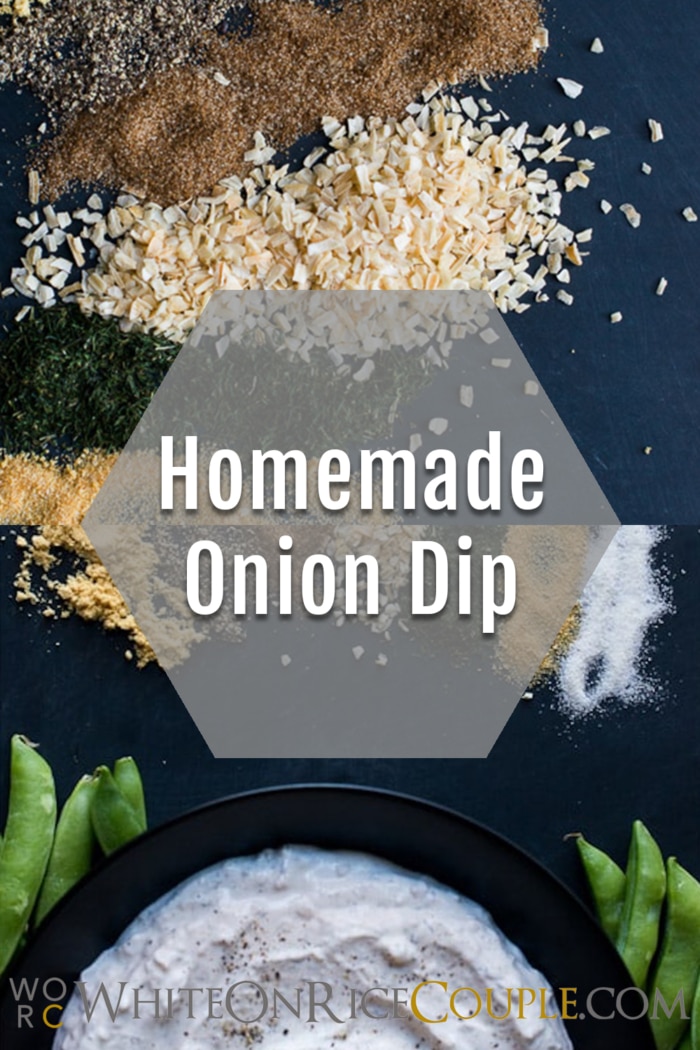 Homemade Onion Dip recipe collage