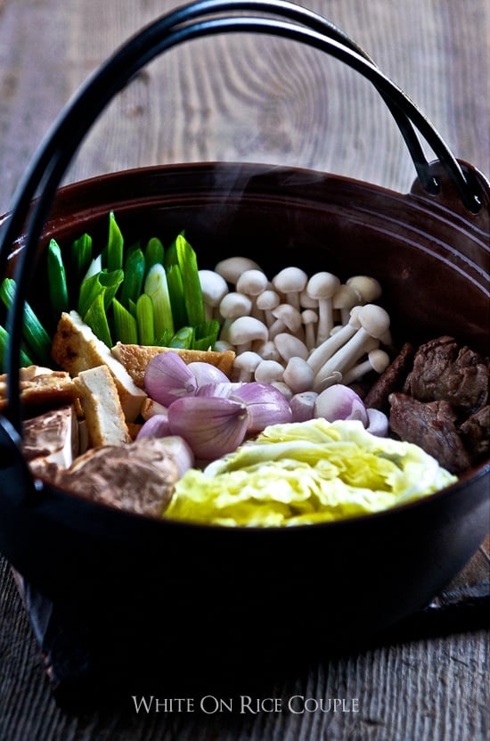 Japanese Hot Pot Recipe With Beef Sukiyaki Recipe Whiteonrice Couple,Temporary Countertop Covers