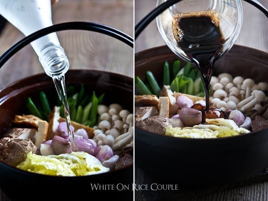 Japanese Hot Pot Recipe or Beef Sukyaki Recipe @whiteonrice