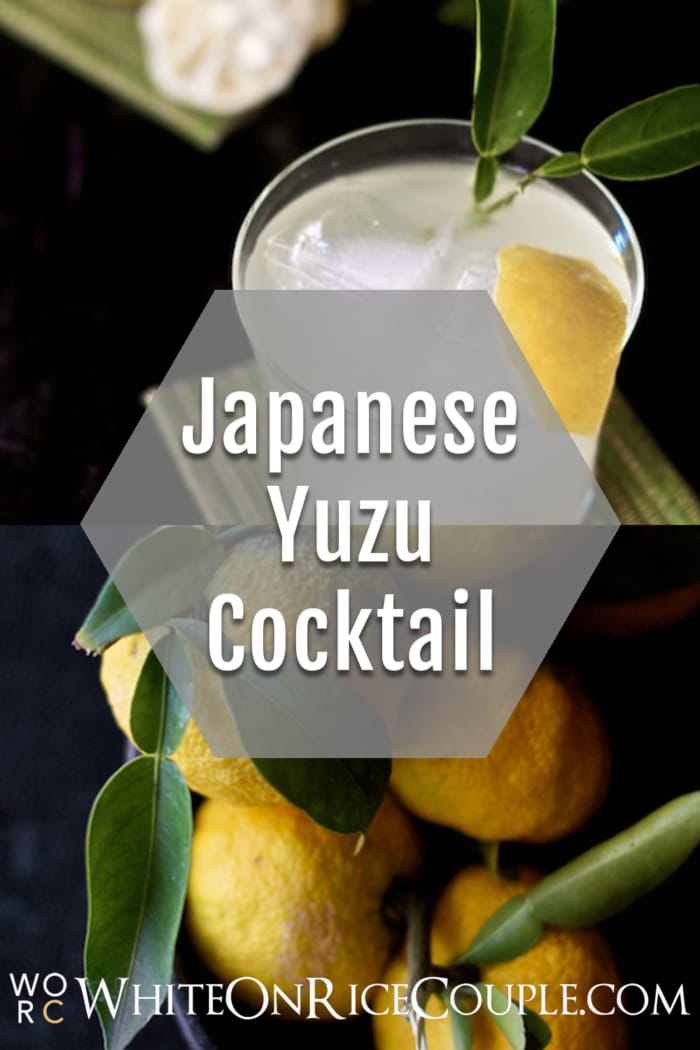 yuzu cocktail recipe collage