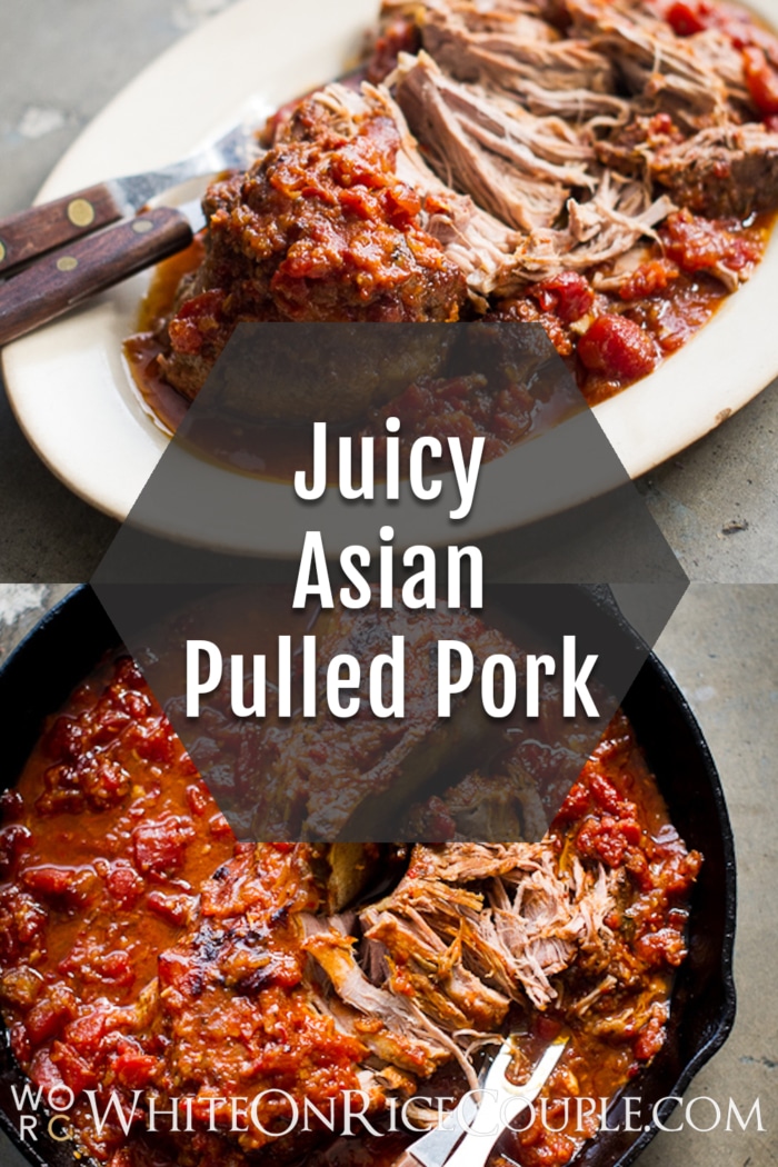 Juicy Asian Oven Roasted Pulled Pork Recipe collage