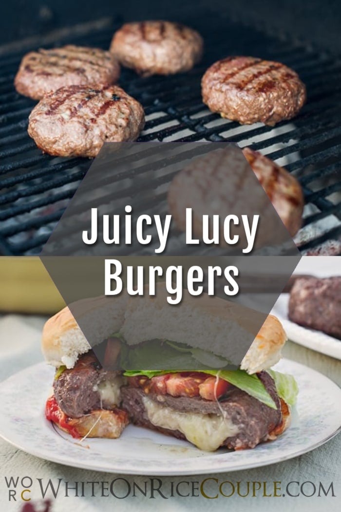 The Juicy Lucy Burger collage