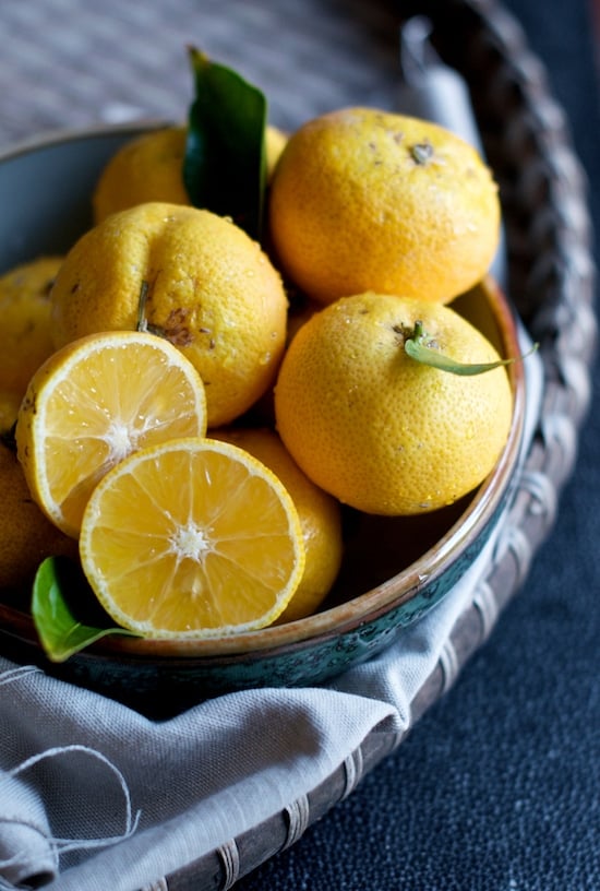 Kabosu Japanese Lemons in basket