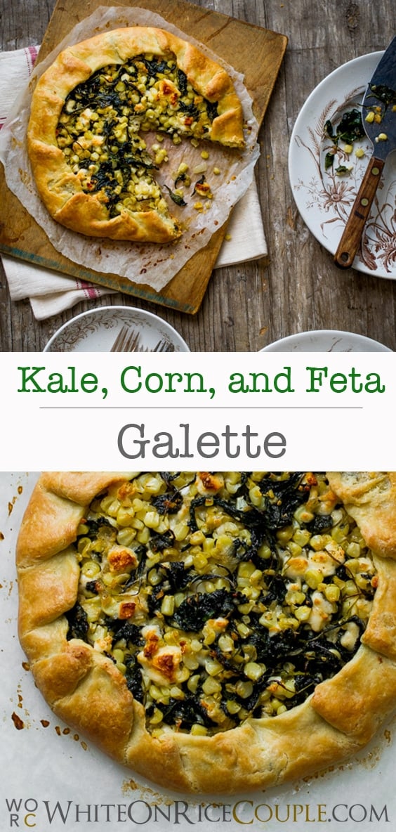 Corn and Kale galette recipe | @whiteonrice