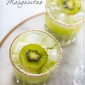 Kiwi Margarita Recipe and Easy Kiwi Cocktail Recipe - WhiteOnRiceCouple.com