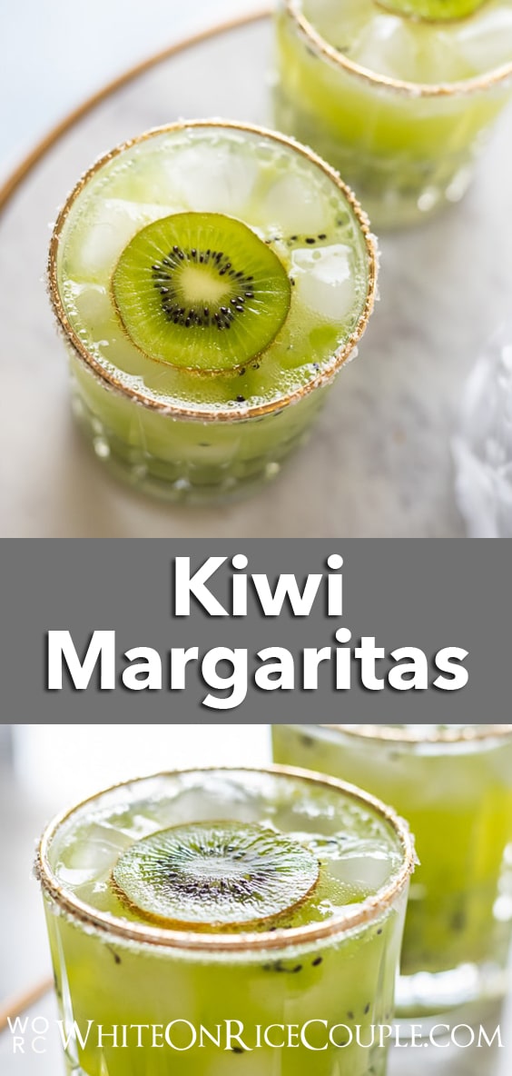 Kiwi Margarita Recipe and Easy Kiwi Cocktail Recipe - WhiteOnRiceCouple.com