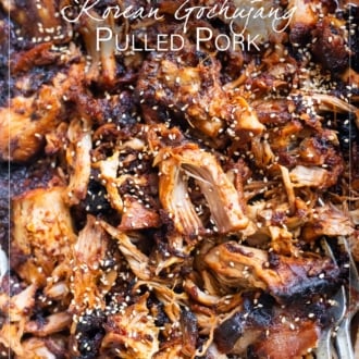 korean pulled pork in pan