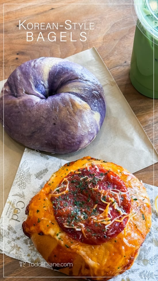 korean style bagels at cafe