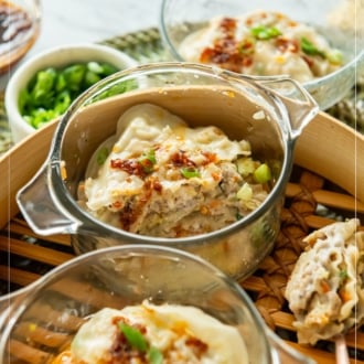 layered soup dumpling lasagna