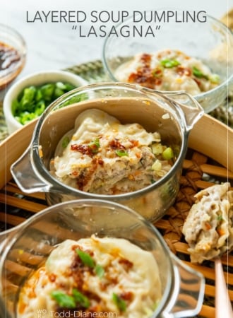 layered soup dumpling lasagna