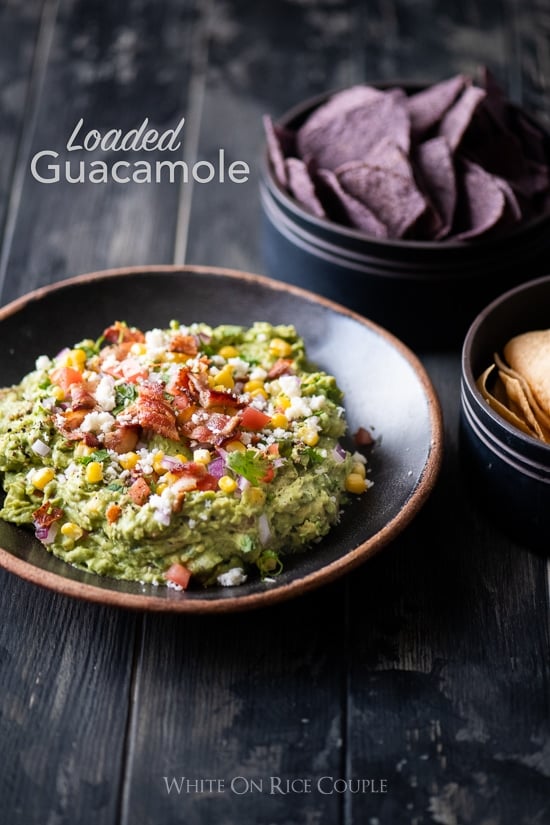 Loaded Guacamole in a bowl