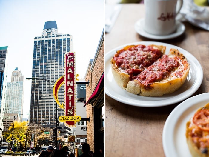 Lou Malnadis Chicago Deep Dish Pizza | @whiteonrice 
