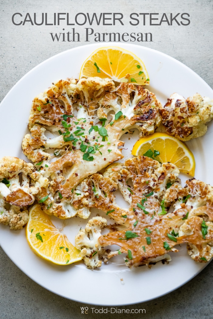 Roasted Cauliflower Steaks Recipe with Parmesan | White On Rice