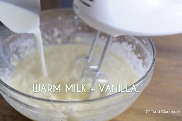 Mixing in milk
