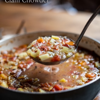 Easy Manhattan Clam Chowder Recipe | WhiteOnRiceCouple.com