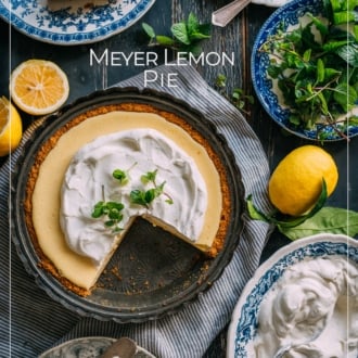 Meyer Lemon Pie on a table