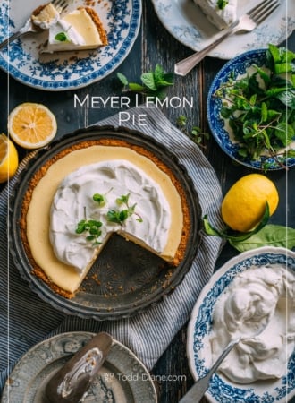 Meyer Lemon Pie on a table