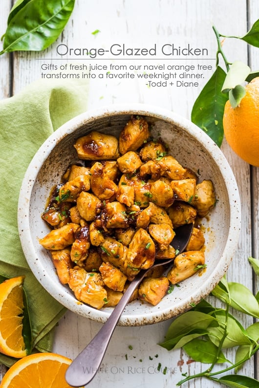 Best Orange Chicken Recipe from Fresh Orange Juice | @whiteonrice