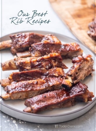 Ribs on a plate